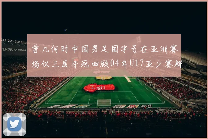 曾几何时中国男足国字号在亚洲赛场仅三度夺冠回顾04年U17亚少赛辉煌时刻